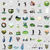 50 Pieces of Golf Sports Ball Graffiti Stickers for Mobile Phones and Computers, Waterproof Decorative Stickers, Creative Golf Stickers