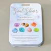 Soul Stones Crystal Oracle Deck, 11.5*8cm 51 Healing Affirmation Cards in Tin Box with Guidebook, Chakra Zodiac Element Cards