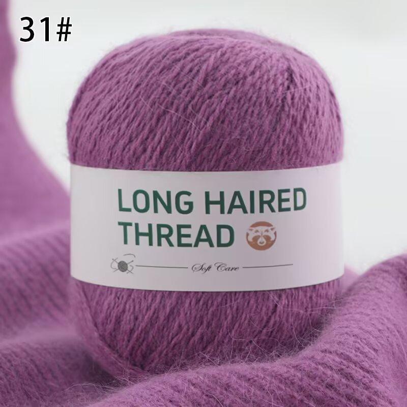 Filato di Pile di Visono a Pelo Lungo 50G Cappello Sciarpa Giacca Lavorati a Mano Moda Autunno Inverno Filato