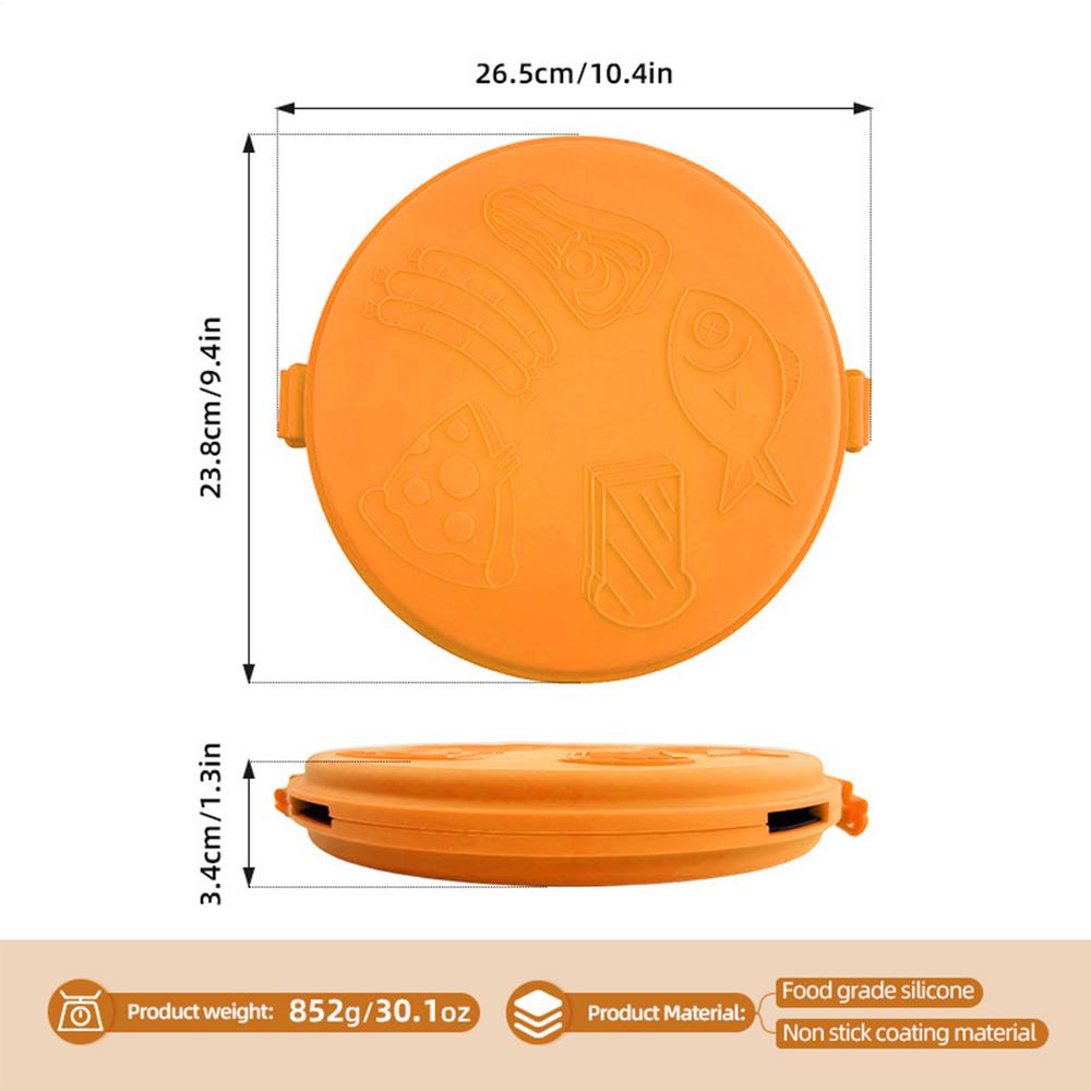 

Microwave Grill Pan Quick-Heat Griddle Microwave Sandwich Grill For Oven Kitchen Home School Dorm Pancake Breakfast Baking оранжевый