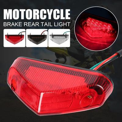 12V Universal Motorcycle Tail Rear Light Lamp Taillight Motor Brake Stop Lights License Plate Light Equipments Parts Access