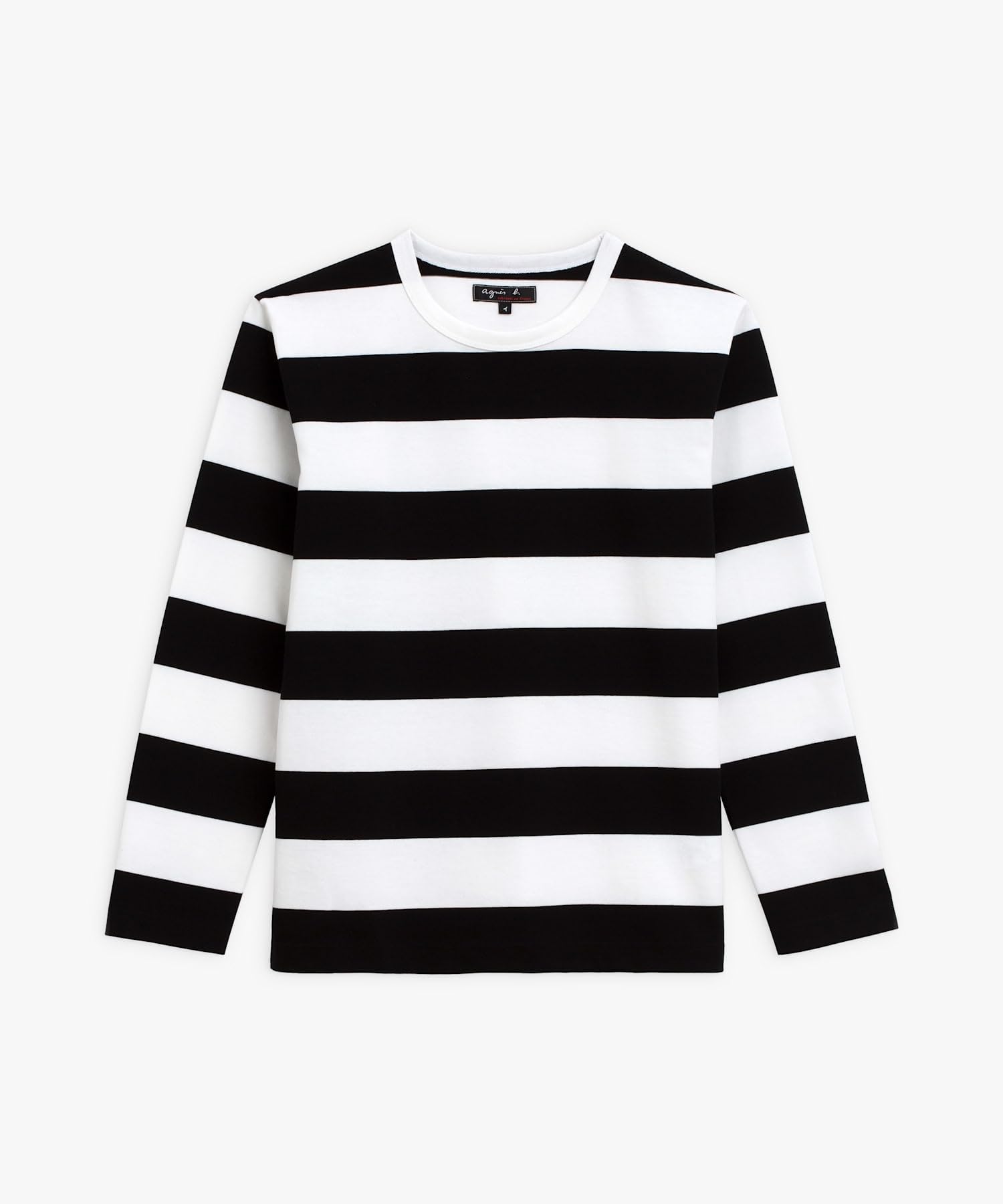 

agnes Striped Long Sleeve J019 TS Size 2 Black b. T-Shirt Women s (M) чёрный