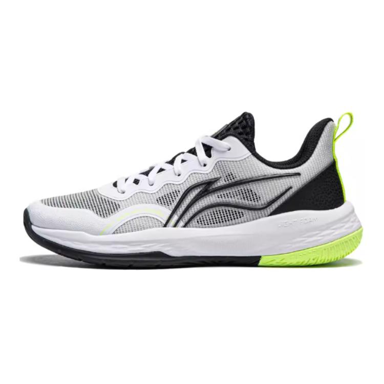Li Ning YOUNG Dragon Fist V2 Износостойкие Низкие Детские Баскетбольные Кроссовки Белый Черный YKBU026-5 35