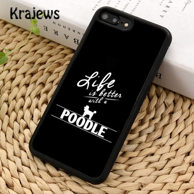 Funny Poodle Design Life Is Better With A Poodle Phone Case For iPhone 17 Air 16 15 14 Plus 11 12 13 Pro Max Coque Fundas