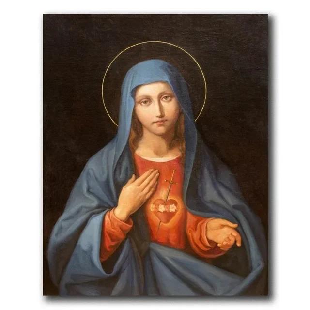 Panna Maria z Guadalupe Mexiko Plátno Obrazy Plakáty a Tisky Nástěnné Umění Obrázek Pro Dekoraci Obývacího Pokoj