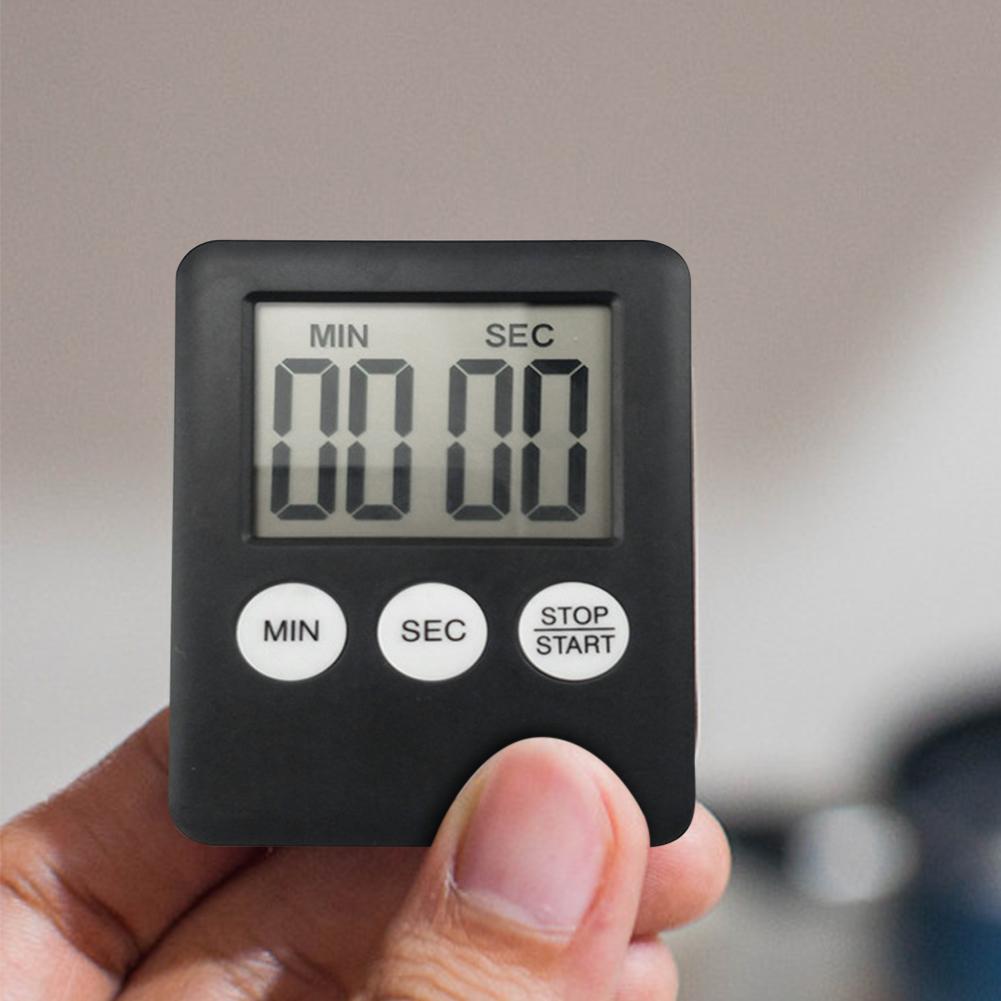 Digital Electronic Timer Stopwatch Multi-Function Portable Stopwatch LCD Display Magnetic for Sports Exercise Baking Cooking