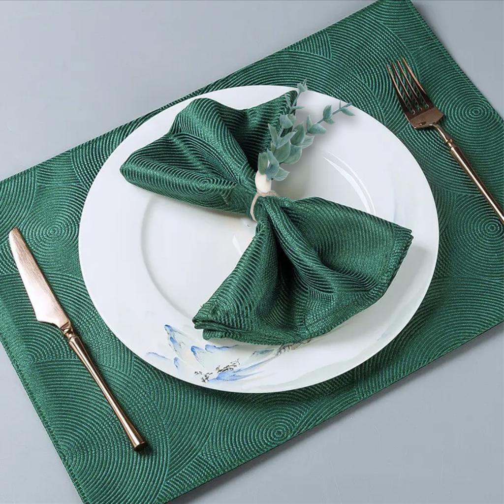 Simulated Leaf Napkin Artificial Green Plant Napkin Table Setting Decor