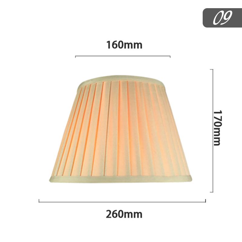 Round Lampshade Fabric Pleated E27 Table Lamp Shade Bedside Floor Lampshade Home Office Desk Decor Lighting Accessories