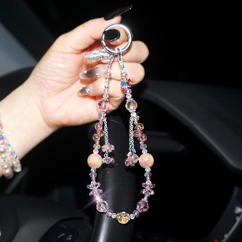 

Эстетика Y2K Вишневая кисточка Шнурок для телефона Изысканная цепочка для телефона из бисера Браслет Брелок Подвески для мобильного телефона против потери