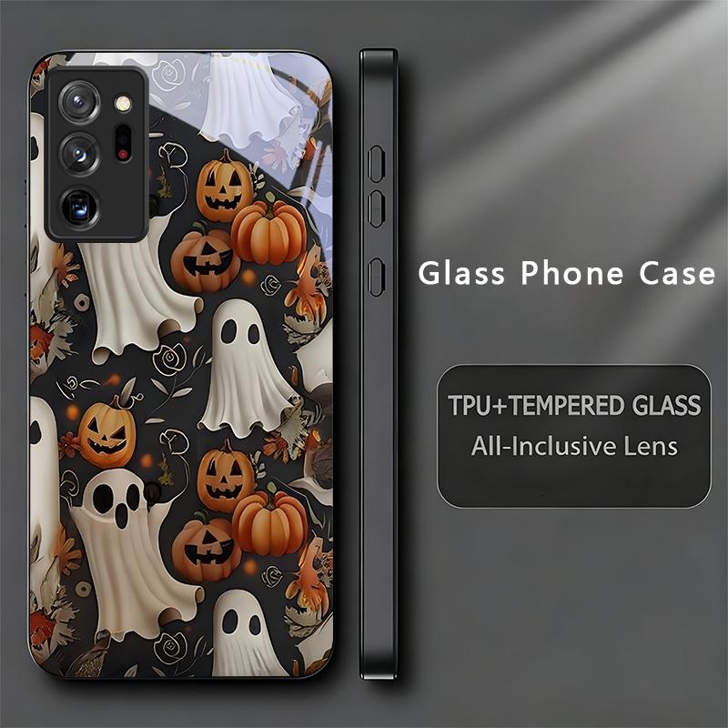 Halloween Ghost Art Black Phone Case For Samsung Galaxy Note 10 20 A 06 A07 12 A13 A14 A15 A16 A17 A22 A23 24 25 26 Glass Cover