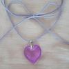 Unique Crystal Heart Necklace Fashion Sweet Cool Heart Clavicle Chain Lace Up