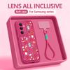 Christmas Pattern Lanyard Case For Samsung Galaxy S25 S23 S22 S24 Ultra S24 S25 FE A17 A56 A16 A55 A15 A36 A25 5G Soft TPU Cover