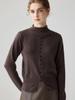 2026 Women's High Neck Pure Cashmere Sweater: Soft, Fluffy, Single-Breasted Knit Outerwear for Autumn/Winter