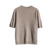 Women's Pure Wool High Neck Knit Sweater with Five-Point Sleeves
