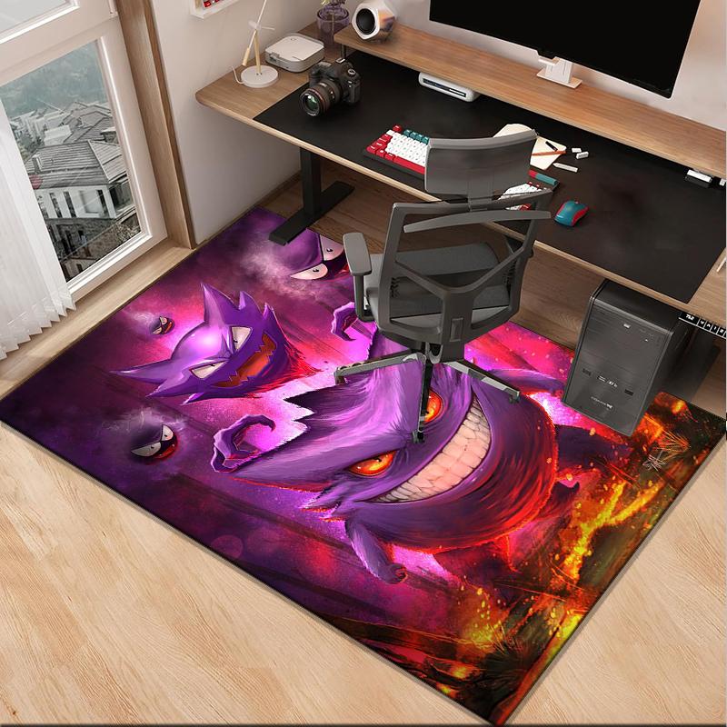 Gen-gar Neon Adventure Office Rug Chair Mat, Game Carpet, Suitable for Front Door, Bedroom, Living Room, Desk, Holiday Gift