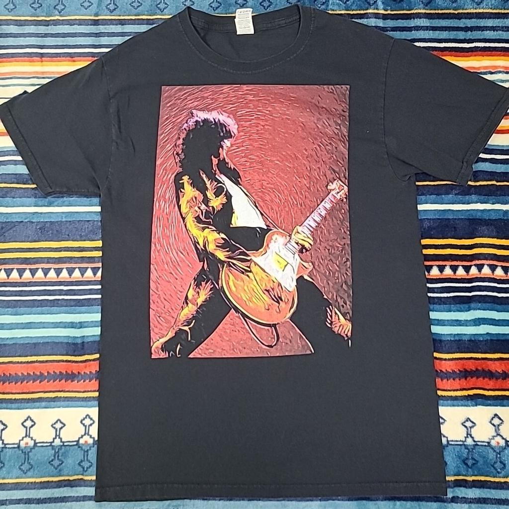 Jimmy Page Led Zeppelin T-shirt Abstract Small GUC Unisex T-Shirt