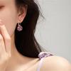 Exquisite Purple Crystal Earrings for Women - High-End Spring/Summer Fashion