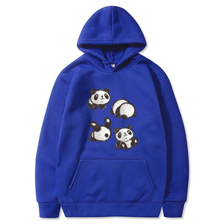 Autumn and Winter Chinese Panda Cartoon Printed Hoodie Classic Style College Style Men's and Women's Hoodies Daily Warm