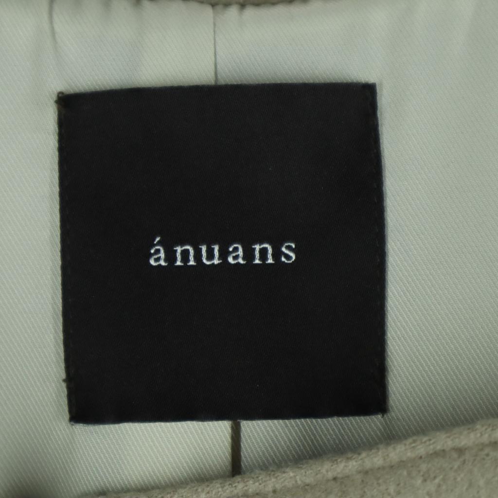 anuans long wool trench coat F beige Women Used