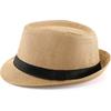 Unisex Summer Panama Fedora Hat with Short Brim for Beach and Sun Protection
