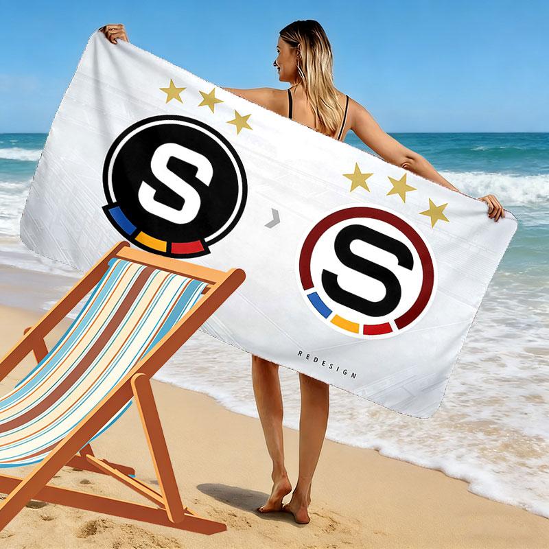 Iron Sparta Print Beach Towel, Large Soft Quick Dry Towel for Beach Camping Swimming