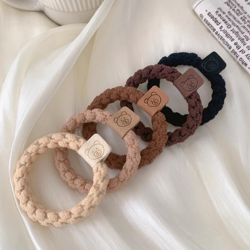 Chouchou élastique haut de gamme pour femmes 2025 avec couverture en cuir durable