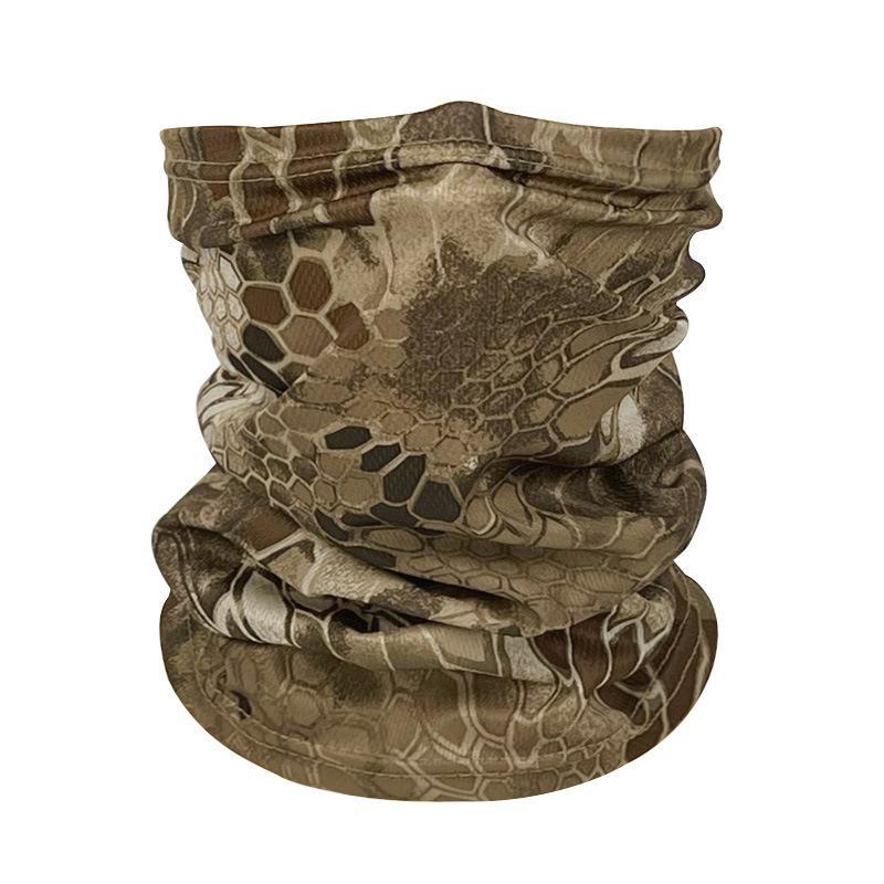 Ice Silk Tactical Neck and Head Cover for Men: Summer Outdoor Cycling, Sports, Fishing, Sun Protection, and Mountaineering Scarf.