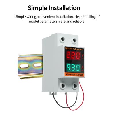 Digital Single Phase Energy Meter with Transformer Multifunction Din Rail Power Meter AC20V~500V