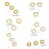 10pcs Two Hole CCB Heart Flower Star Oval Circle Frame Beads Spacer Connectors for Diy Bracelet Earrings Pendants Jewelry Making