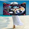 Custom Name Ultra-Soft Beach Towel with The Nightmare Before Christmas Theme,Ideal for Pool - Camping, Diving - Perfect Travel Essential, Vibrant Beac