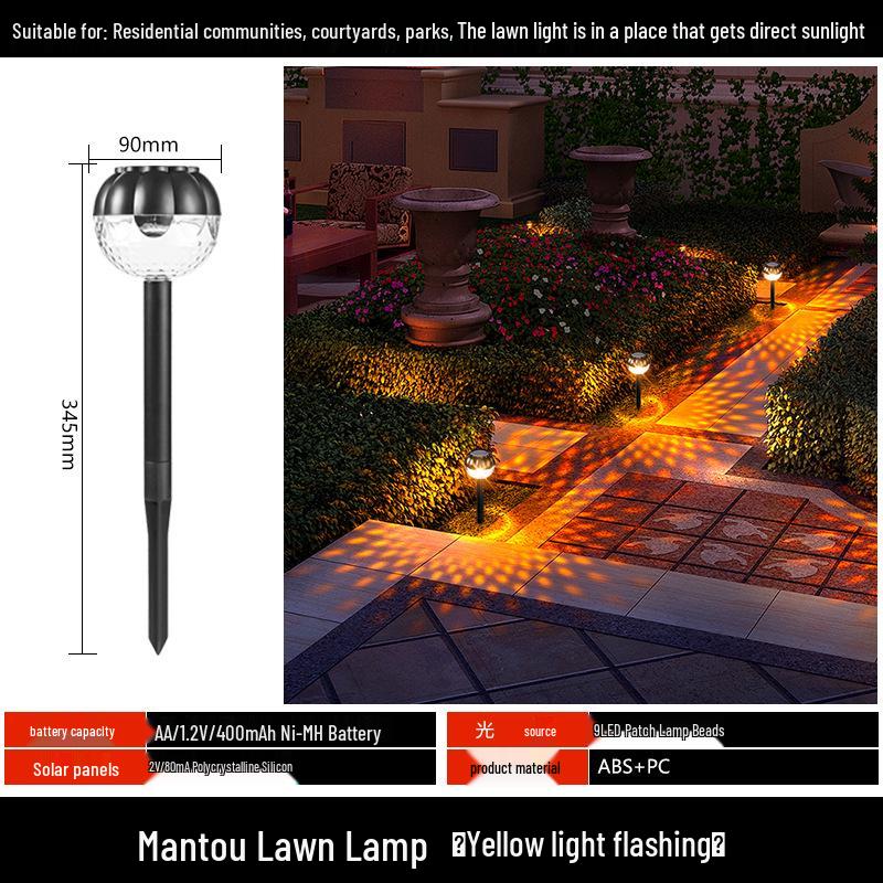 Outdoor Waterproof Solar Garden Light - Courtyard Villa Decoration Lamp Solar Lawn Light