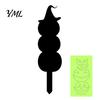 Pathway Decoration Stakes Halloween Ghost Garden Stake, Spooky Glow-in-The-Dark Yard Sign, Pumpkin Scarecrow Acrylic for Lawn Front Courtyard