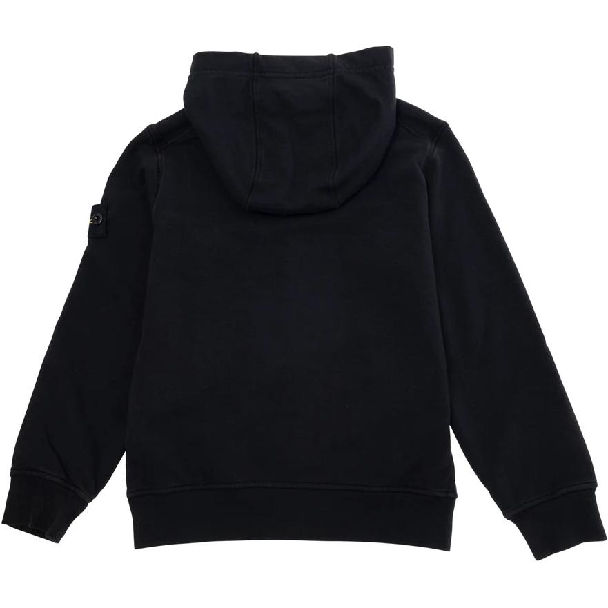 STONE ISLAND Hoodie With Logo Patch Long Sleeve Black Kids Hoodies K1S1661000-12S0040-V0029