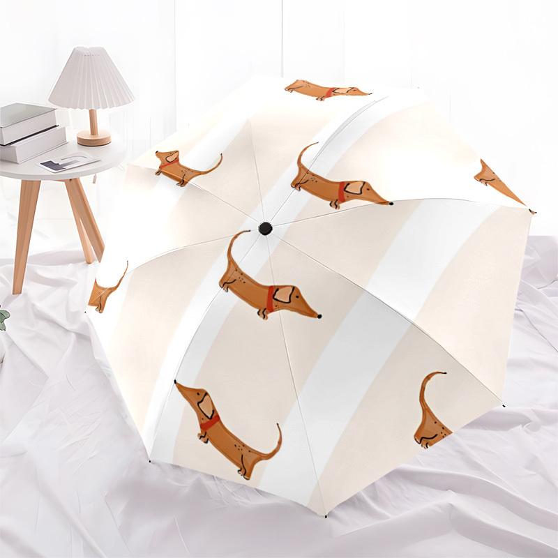 1pc Dachshund Pattern Automatic Open/Close Umbrella with One Touch Button,, Windproof Design   Lightweight Portable Umbrella for Women & Men6103