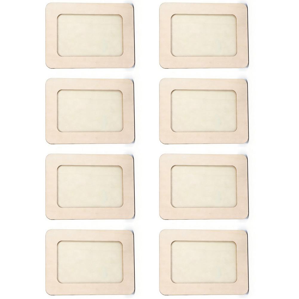 8pcs Handmade DIY Frame 14*19cm Customizable Wood Photo Frame For Gifts Family Bonding Activities Home Decoration Spare Parts