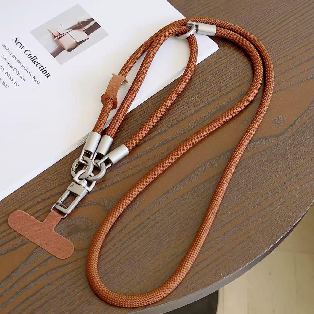 Dual-Function Anti-Lost Crossbody Phone Lanyard with Detachable Wrist Strap and Metal Buckle