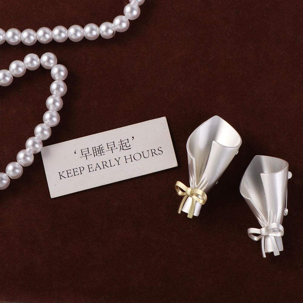 Elegant Flower Insertable Brooch Vintage Silver Glossy Pin Bouquet Brooch Women