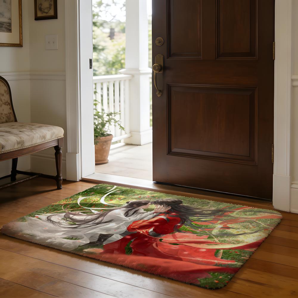 Bl HHeaven Official's BBlessing Floor Mat Soft Flannel Absorbent Mat Non-Slip Rug Home Bedroom Bathroom