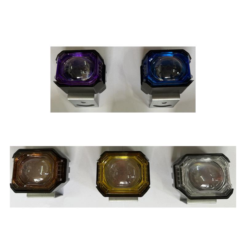 

Tri-Sided LED Motorcycle Spotlight: Waterproof, Super Bright, Red/Blue Strobe for Enhanced Visibility L Bracket Clear Cover