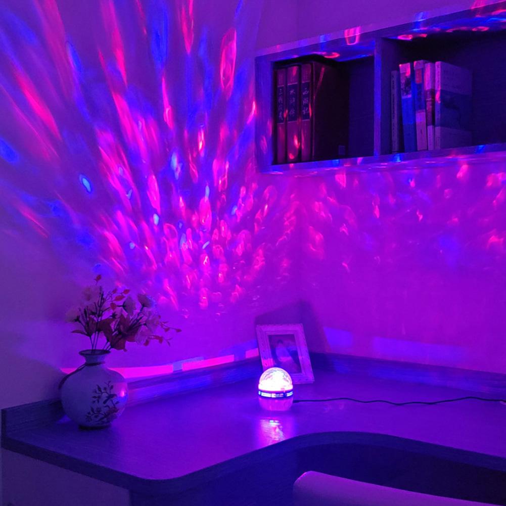 Car USB Star Projector Lamp Multifunction LED Light Powered Colorful Rotating Magical Light Atmosphere Lamp Bar KTV Party Light