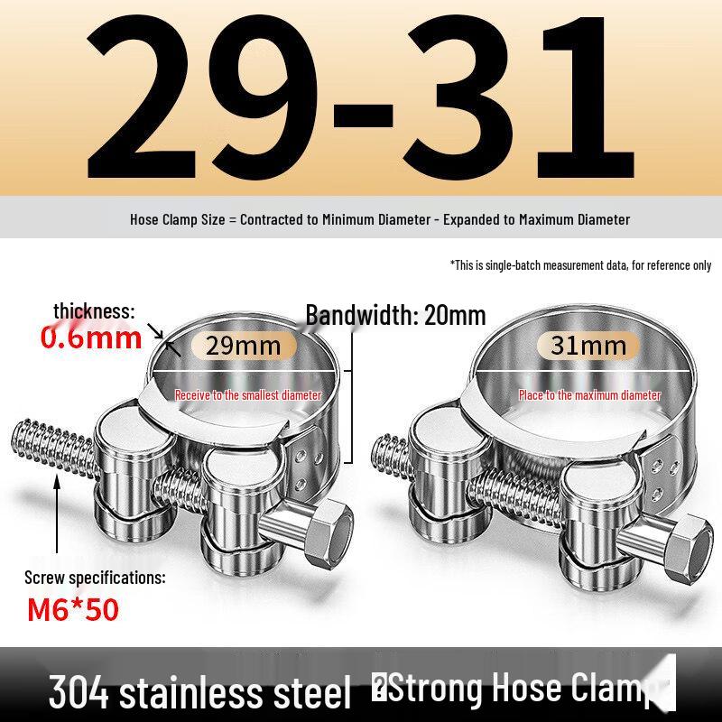 Aokewen Stainless Steel Heavy Duty Hose Clamps
