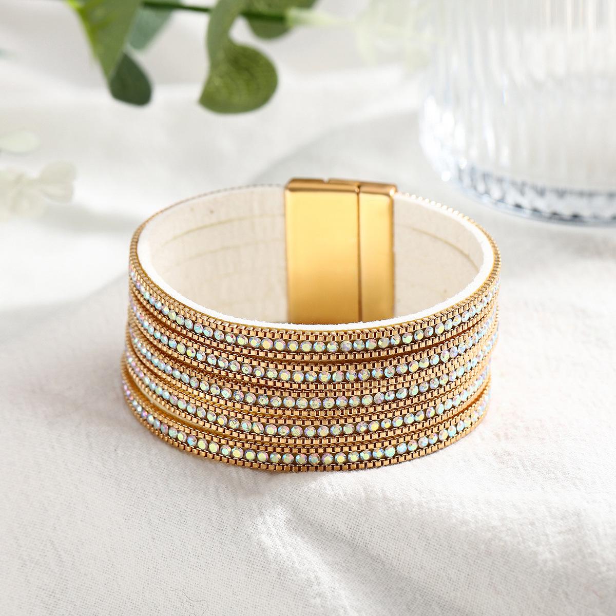 

Европейско-американский трендовый браслет с полным бриллиантом, высококлассное универсальное нишевое женское украшение - Рекомендация на Рождество