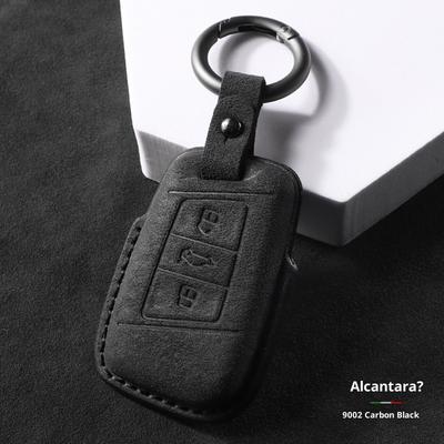 Suede Faux Leather Car Key Case Cover Protective For VW Tiguan Atlas Arteon Taos Golf Passat B8 CC for Skoda Superb A7 Kodiaq