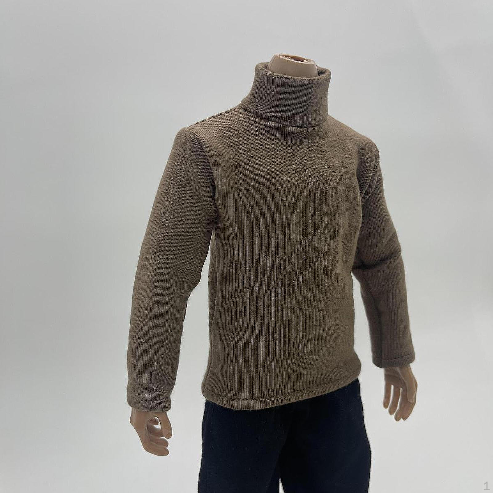 

1/6 масштаб фигурка свитер базовый топ модный косплей повседневный длинный рукав свитер для 12 коричневый