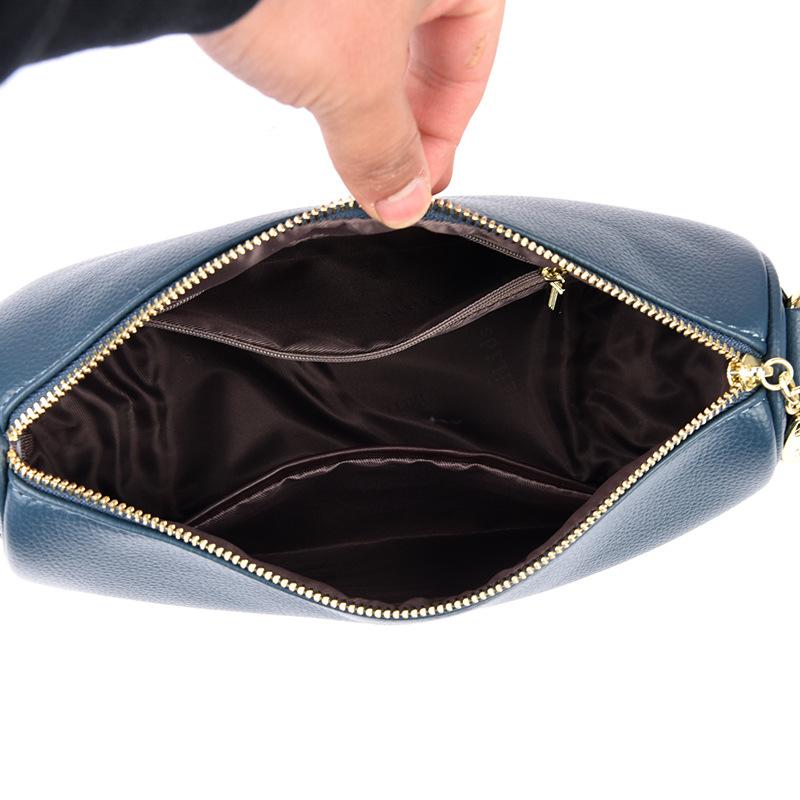 Middle-aged Mother Bag New Trendy and Fashionable Versatile One-shoulder Crossbody Bag Soft Leather Texture Atmospheric Women's Underarm Bag