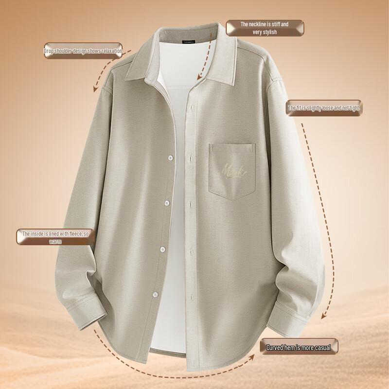 Mark Fairwhale Men's Plush Lined Winter Long Sleeve Shirt