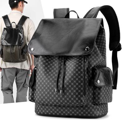 Lederrucksack für Herren, Vintage 15,6 Zoll Laptop-Tagesrucksack, wasserdichter, langlebiger Reiserucksack, College-Lederrucksack
