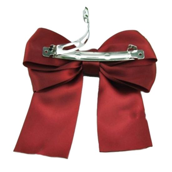 Women Fashion Korean Satin Ribbon Bowknot Hair Clips Barrette Ponytail Holder