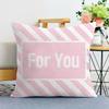Bedroom Living Room Square Cushion Pillowcase Simple Cartoon Print Decorative Pillowcase