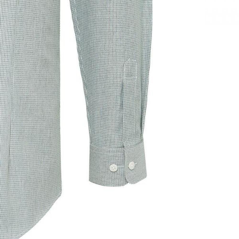 DakS Men S Micro Check Slim Fit Long Sleeve Shirt dma1Shdl322e1